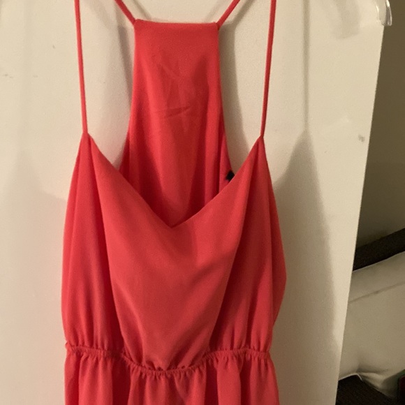 Dark coral cocktail dress - Picture 2 of 4